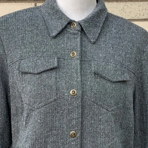 Liz Claiborne Charcoal Gray Lined Collar Jacket - Picture 4 of 11